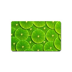 Lime Textures Macro, Tropical Fruits, Citrus Fruits, Green Lemon Texture Magnet (name Card) by nateshop