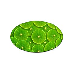 Lime Textures Macro, Tropical Fruits, Citrus Fruits, Green Lemon Texture Sticker Oval (100 Pack) by nateshop