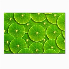 Lime Textures Macro, Tropical Fruits, Citrus Fruits, Green Lemon Texture Postcard 4 x 6  (pkg Of 10) by nateshop