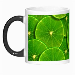 Lime Textures Macro, Tropical Fruits, Citrus Fruits, Green Lemon Texture Morph Mug by nateshop