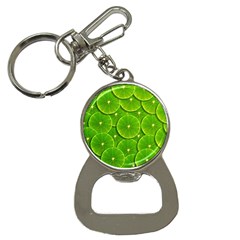 Lime Textures Macro, Tropical Fruits, Citrus Fruits, Green Lemon Texture Bottle Opener Key Chain by nateshop