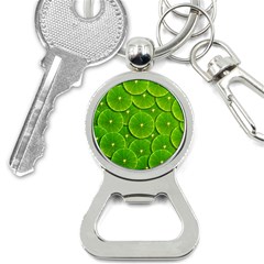 Lime Textures Macro, Tropical Fruits, Citrus Fruits, Green Lemon Texture Bottle Opener Key Chain by nateshop