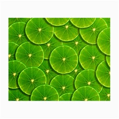 Lime Textures Macro, Tropical Fruits, Citrus Fruits, Green Lemon Texture Small Glasses Cloth (2 Sides) by nateshop