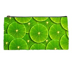 Lime Textures Macro, Tropical Fruits, Citrus Fruits, Green Lemon Texture Pencil Case by nateshop