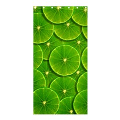 Lime Textures Macro, Tropical Fruits, Citrus Fruits, Green Lemon Texture Shower Curtain 36  X 72  (stall)  by nateshop