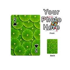 Lime Textures Macro, Tropical Fruits, Citrus Fruits, Green Lemon Texture Playing Cards 54 Designs (mini) by nateshop