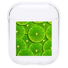 Lime Textures Macro, Tropical Fruits, Citrus Fruits, Green Lemon Texture Hard Pc Airpods 1/2 Case by nateshop