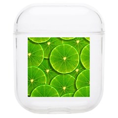 Lime Textures Macro, Tropical Fruits, Citrus Fruits, Green Lemon Texture Soft Tpu Airpods 1/2 Case by nateshop