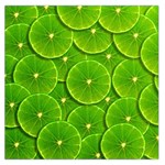 Lime Textures Macro, Tropical Fruits, Citrus Fruits, Green Lemon Texture Square Satin Scarf (36  x 36 ) Front