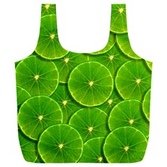 Lime Textures Macro, Tropical Fruits, Citrus Fruits, Green Lemon Texture Full Print Recycle Bag (xxl) by nateshop