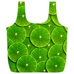 Lime Textures Macro, Tropical Fruits, Citrus Fruits, Green Lemon Texture Full Print Recycle Bag (XXXL) Front