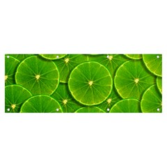 Lime Textures Macro, Tropical Fruits, Citrus Fruits, Green Lemon Texture Banner And Sign 8  X 3  by nateshop