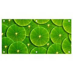 Lime Textures Macro, Tropical Fruits, Citrus Fruits, Green Lemon Texture Banner And Sign 4  X 2  by nateshop