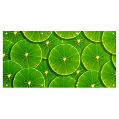 Lime Textures Macro, Tropical Fruits, Citrus Fruits, Green Lemon Texture Banner And Sign 8  X 4  by nateshop