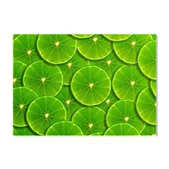 Lime Textures Macro, Tropical Fruits, Citrus Fruits, Green Lemon Texture Crystal Sticker (a4) by nateshop