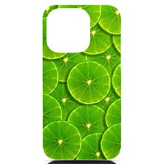 Lime Textures Macro, Tropical Fruits, Citrus Fruits, Green Lemon Texture Iphone 14 Pro Black Uv Print Case by nateshop