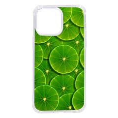 Lime Textures Macro, Tropical Fruits, Citrus Fruits, Green Lemon Texture Iphone 14 Pro Max Tpu Uv Print Case by nateshop