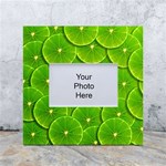 Lime Textures Macro, Tropical Fruits, Citrus Fruits, Green Lemon Texture White Box Photo Frame 4  x 6  Front