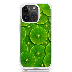 Lime Textures Macro, Tropical Fruits, Citrus Fruits, Green Lemon Texture Iphone 14 Pro Tpu Uv Print Case by nateshop