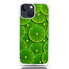 Lime Textures Macro, Tropical Fruits, Citrus Fruits, Green Lemon Texture Iphone 13 Mini Tpu Uv Print Case by nateshop