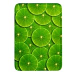 Lime Textures Macro, Tropical Fruits, Citrus Fruits, Green Lemon Texture Rectangular Glass Fridge Magnet (4 pack) Front