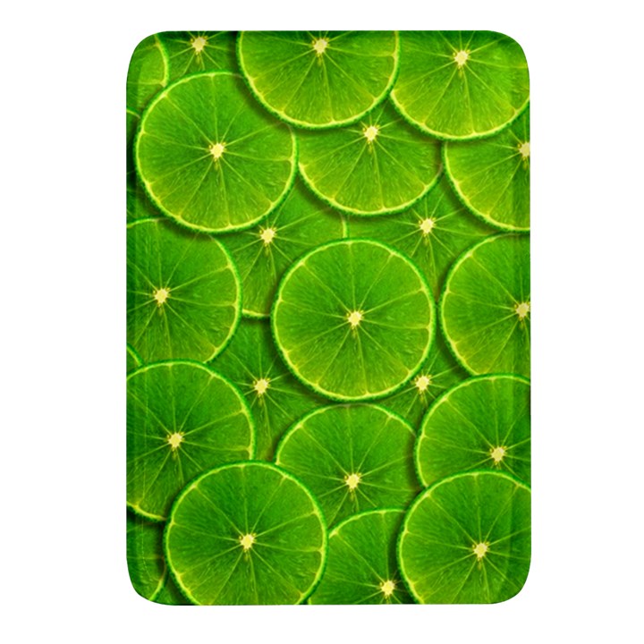 Lime Textures Macro, Tropical Fruits, Citrus Fruits, Green Lemon Texture Rectangular Glass Fridge Magnet (4 pack)