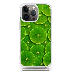 Lime Textures Macro, Tropical Fruits, Citrus Fruits, Green Lemon Texture Iphone 13 Pro Tpu Uv Print Case by nateshop