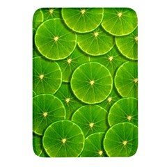 Lime Textures Macro, Tropical Fruits, Citrus Fruits, Green Lemon Texture Rectangular Glass Fridge Magnet (4 Pack) by nateshop