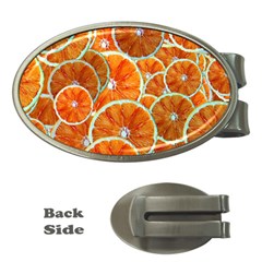 Oranges Patterns Tropical Fruits, Citrus Fruits Money Clips (oval)  by nateshop