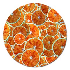 Oranges Patterns Tropical Fruits, Citrus Fruits Magnet 5  (round) by nateshop