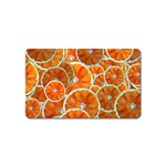 Oranges Patterns Tropical Fruits, Citrus Fruits Magnet (Name Card) Front