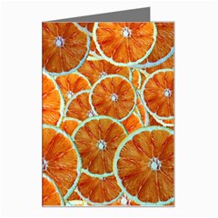 Oranges Patterns Tropical Fruits, Citrus Fruits Greeting Card by nateshop