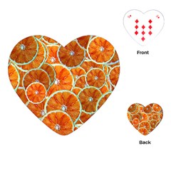 Oranges Patterns Tropical Fruits, Citrus Fruits Playing Cards Single Design (heart) by nateshop