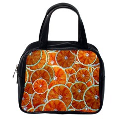 Oranges Patterns Tropical Fruits, Citrus Fruits Classic Handbag (one Side) by nateshop