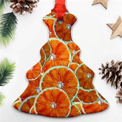 Oranges Patterns Tropical Fruits, Citrus Fruits Christmas Tree Ornament (two Sides) by nateshop