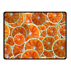 Oranges Patterns Tropical Fruits, Citrus Fruits Two Sides Fleece Blanket (small) by nateshop