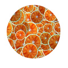 Oranges Patterns Tropical Fruits, Citrus Fruits Mini Round Pill Box by nateshop