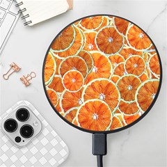 Oranges Patterns Tropical Fruits, Citrus Fruits Wireless Fast Charger(black) by nateshop