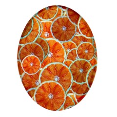 Oranges Patterns Tropical Fruits, Citrus Fruits Oval Glass Fridge Magnet (4 Pack) by nateshop