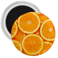 Oranges Textures, Close-up, Tropical Fruits, Citrus Fruits, Fruits 3  Magnets by nateshop