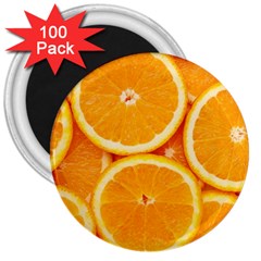 Oranges Textures, Close-up, Tropical Fruits, Citrus Fruits, Fruits 3  Magnets (100 Pack) by nateshop