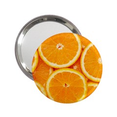 Oranges Textures, Close-up, Tropical Fruits, Citrus Fruits, Fruits 2 25  Handbag Mirrors by nateshop