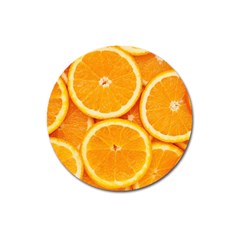 Oranges Textures, Close-up, Tropical Fruits, Citrus Fruits, Fruits Magnet 3  (round) by nateshop