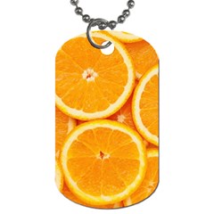 Oranges Textures, Close-up, Tropical Fruits, Citrus Fruits, Fruits Dog Tag (one Side) by nateshop