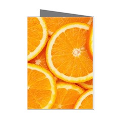 Oranges Textures, Close-up, Tropical Fruits, Citrus Fruits, Fruits Mini Greeting Cards (pkg Of 8) by nateshop