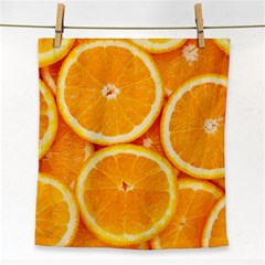 Oranges Textures, Close-up, Tropical Fruits, Citrus Fruits, Fruits Face Towel by nateshop