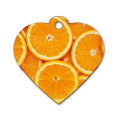 Oranges Textures, Close-up, Tropical Fruits, Citrus Fruits, Fruits Dog Tag Heart (two Sides) by nateshop