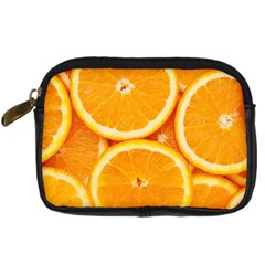 Oranges Textures, Close-up, Tropical Fruits, Citrus Fruits, Fruits Digital Camera Leather Case by nateshop