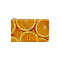 Oranges Textures, Close-up, Tropical Fruits, Citrus Fruits, Fruits Cosmetic Bag (small) by nateshop