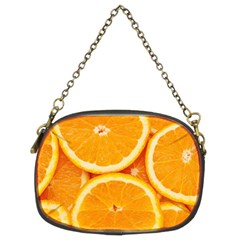 Oranges Textures, Close-up, Tropical Fruits, Citrus Fruits, Fruits Chain Purse (two Sides) by nateshop